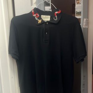 Gucci snake collar shirt